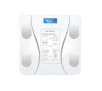 Balance électronique - AVIZAR - Multifonction - Écran LCD rétroéclairé - 180 kg - Poids graisse calories température