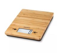 Soehnle Bamboo, balance de cuisine numérique, équipement cuisine en bambou véritable de haute qualité, balance alimentaire très précise, pèse aliment jusqu'à 5 kg, balance électronique hygiénique