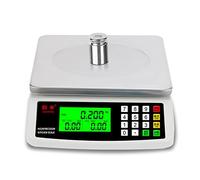 Balance électronique de calcul des prix numérique 30 kg/1 g pour légumes, balances précises en grammes pour points de vente, boucherie et charcuterie (couleur : argent, taille : 3 kg/0,1 g)