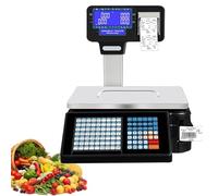 Balance éLectronique De Cuisinede contrôle pondérale, calcul des prix de détail, étiquettes à codes-barres numériques, impression double face, impression d'étiquettes commerciales pour le ma