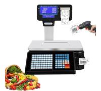 Balance éLectronique De Cuisinede contrôle pondérale, calcul des prix de détail, étiquettes à codes-barres numériques, impression double face, impression d'étiquettes commerciales pour le ma