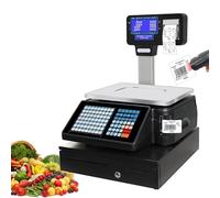 Balance éLectronique De Cuisinede contrôle pondérale, calcul des prix de détail, étiquettes à codes-barres numériques, impression double face, impression d'étiquettes commerciales pour le ma