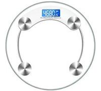 Balance Électronique En Verre Trempé 180 Kg Forme Rond Avec Écran LCD Avizar Transparent Transparent