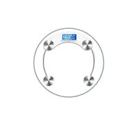 Balance Electronique En Verre Trempé 180 Kg Forme Rond Avec Ecran LCD Transparent