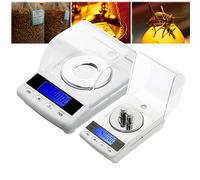 Balance éLectronique ExpéRimentale Portable, 0,001 G/avec Pare-Brise, Balance D'Analyse NuméRique LCD, Balance à Bijoux/Balance éLectronique De PréCision,50g/0.001g
