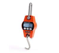 Balance électronique industrielle robuste en acier inoxydable, 300 kg, avec crochet, écran LCD numérique, boucle de suspension, poids kg/lb/N, haute précision, for construction, usine, ferme (orange)