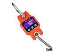 Balance électronique numérique Rechargeable de 300kg, rétro-éclairage, crochet suspendu, Double précision, for la pêche et les voyages pour Garage Ferme(Orange)