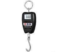 Balance électronique portable avec crochet en acier ABS, capacité de 200 kg, écran LCD, multi-unités pour usage industriel et bagage (noir)