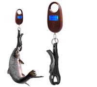 Balance électronique portable: compacte et légère, mesure précise, espace de stockage intégré, écran facile à lire | Appareil de pesage du poisson, capacité jusqu'à 25 kg