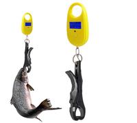 Balance électronique portable: compacte et légère, mesure précise, espace de stockage intégré, écran facile à lire | Appareil de pesage du poisson, capacité jusqu'à 25 kg