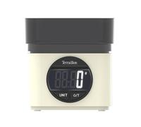Terraillon Balance de cuisine électronique BA22 Mythique – Design rétro, Grand écran LCD, Crème