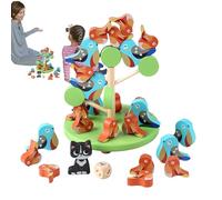Balance Game Beach - Jeu d'animaux en bois - Équilibrer le jeu d'arbre - Jouet pour oiseaux - Activité motricité fine interactive et éducative amusante pour enfants en intérieur