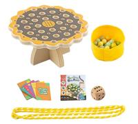 Balance Game - Parent-Child Interactive Tabletop Toy | Wooden Balance Bead Game | Fun Educational Toy | for Kids, Adults, Family, Classroom, Home, Play, Party, Early Learning, Hand-Eye Coordination