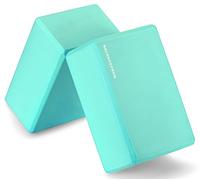 Balance Goyoga Lot de 2 Blocs de Yoga à Haute densité, 22,9 x 15,2 x 10,2 cm Chaque [Nouvelle Version] (Vert)
