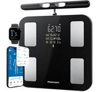 Balance Impédancemètre 8 Électrodes Bluetooth, Grand Écran VA, Analyse BIA Double Fréquence, 28 Métriques, IOS Android 180Kg