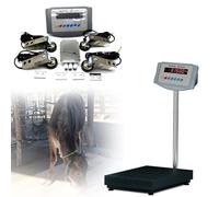 Balance Industrielle Pour Bétail, Capacité De 0.05 T, 1 Ton, 2 Ton, 3 Ton, Balance Au Sol Avec Indicateur De Charge, Cellule De Charge Portable,kit D'indicateur De Poids Pour Ovins, Caprins(3 T)