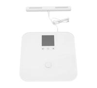 Balance intelligente 8 électrodes multifonctions LCD 5-180 kg, 30 x 30 cm, pour poids corporel, graisse corporelle, blanc