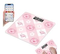 Balance intelligente pour le poids corporel et le pourcentage de graisse - Machine de pesée numérique de haute précision, analyseur de santé avec affichage de la température pour la composition de la