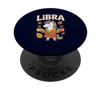 Balance Licorne Amoureux du Café Automne Zodiaque Horoscope Balance PopSockets PopGrip Adhésif