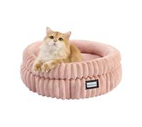 Balance Lit Rond Lavable pour Chat d'intérieur - Lit en Fausse Fourrure Super Douce pour Chiot et Chaton avec Fond antidérapant