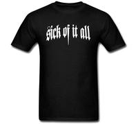Balance Master Averbily Men's Sick of It All Band T Shirt Unisex 100% Cotton Short-Sleeve T-Shirts Black M