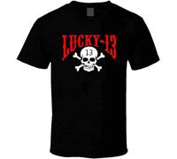 Balance Master New Lucky 13Goth Punk Skull Logo Black Tshirt Mens L