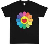 Balance Master Takashi Murakami Flower T Shirt O-Neck Unisex Short Sleeve T-Shirt Black M