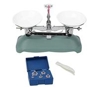 Balance mécanique à double plateau pour laboratoire, école, physique, enseignement - Poids différents (100 g)