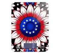 Balance numérique avec 4 unités pour épices, épices, báscula para pesar alimentos - Drapeau de tournesol 4 juillet - Facile à nettoyer