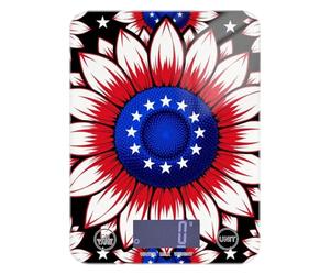 Balance numérique avec 4 unités pour épices, épices, báscula para pesar alimentos - Drapeau de tournesol 4 juillet - Facile à nettoyer