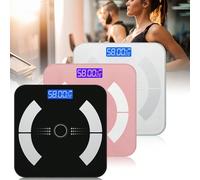 Balance numérique avec capteurs de haute précision, balance intelligente avec masse grasse et musculaire 180 kg/400 lb (noir/blanc/rose) [Haute précision] Équipée de 4 capteurs de haute précision cali