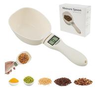 Balance numérique - Cuillère à mesurer électronique - 800 g/1 g - Haute précision avec affichage LED - Cuillère d'alimentation avec poignée amovible pour animaux de compagnie, nourriture, farine,