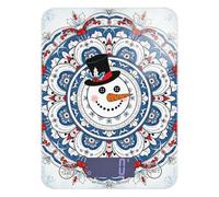 Balance numérique de 5 kg/5 g avec 4 unités pour la cuisson des régimes cétogènes (piles non incluses) Bleu/blanc Boho Bonhomme de neige Mandala Merry Christmas