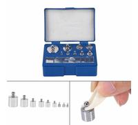 Balance numérique de calibrage de poids 10mg-100g, en acier inoxydable, pour bijoux, ensemble de poids, pince à épiler, 17 pièces