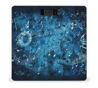 Balance numérique de haute précision avec écran LCD - Notes de musique bleues - Balance de poids précise pour la maison