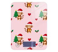 Balance numérique de Noël en forme de singe avec arbre, écran LCD, 5 kg/5 g (scénario) avec 4 unités pour la préparation des repas, la préparation des repas, la báscula para cocina