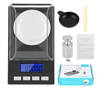 Balance numérique de poche, balance de bijoux haute précision 0,001 g avec affichage numérique LED, conversion de 6 unités Mini balance numérique portable pour bijoux, gemme(10g)