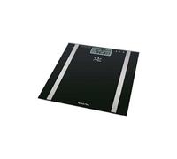 JATA 531 - Balance de Bain numérique Graisse corporelle, écran LCD, Haute précision, capacité 180 kg, Plate-Forme de Verre, arrêt Automatique, Noir