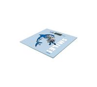 Jata 295K - Balance de salle de bain numérique, écran LCD, haute précision, extrudée, capacité de 150 kg, plate-forme en verre, arrêt automatique, avec pile, design Kukuxumusu