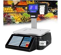 Balance numérique d'impression d'étiquettes de prix avec code-barres et écran LCD double face pour usage commercial