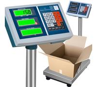 Balance numérique électronique à plate-forme, 100 kg50 g, affichage LED, pivotant à 360 degrés, réglable, fonctionnement sur batterie, fonction Tara, 23536