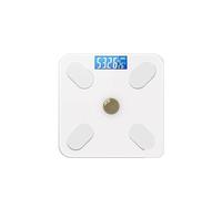 Balance Numérique Poids Corporel USB Charge Optique Bluetooth Intelligent Sans Fil IMC Analyseur De Graisse Salle Bain Filles Dortoir Portable PréCis Et Facile(B White)