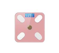 Balance Numérique Poids Corporel USB Charge Optique Bluetooth Intelligent Sans Fil IMC Analyseur De Graisse Salle Bain Filles Dortoir Portable PréCis Et Facile(B Pink)