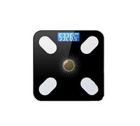 Balance Numérique Poids Corporel USB Charge Optique Bluetooth Intelligent Sans Fil IMC Analyseur De Graisse Salle Bain Filles Dortoir Portable PréCis Et Facile(B Black)
