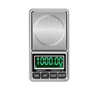 Balance numérique portable pour bijoux en or - Mini balance numérique de poche - Balance électronique de précision professionnelle - 1 kg/0,1 g - DH-938C