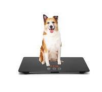 Balance numérique pour chiens, avec tapis imperméable et antidérapant, plateforme de pesée pour animaux, dimensions 65 x 45 cm, poids maximum 220 lb, précision 10 g, noire.