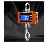 Balance numérique pour grue, 1000Kg/500Kg balance suspendue numérique de grue robuste portable LCD rétro-éclairage échelles à crochet industrielles changement d'unité(500kg Orange)