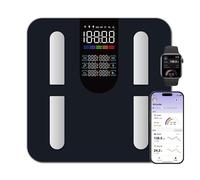 Balance Pèse Personne Balance Connectée avec Affichage VA 25 Données Corporelles pour APP Andriod et iOS Max. 227kg/500lb, 30*30cm