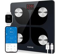 Balance Pèse Personne Électronique,Pèse Personne Impédancemètre Rechargeable Usb,Bluetooth Balance Avec Smartphone App,13 Données(Imc/Taux De Graisse/Poids Osseux),400 Lb