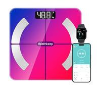 Balance Pèse Personne, Healthkeep Balance Impédancemètre Bluetooth Balance Connectée avec App, 13 Mesures Max 180kg - Multicolore